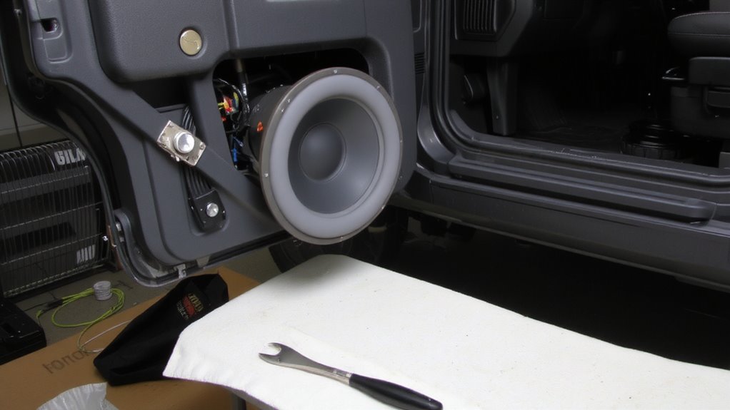 remove factory install shielded woofers