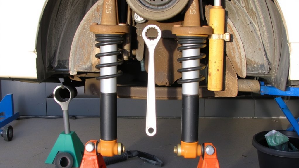 remove front struts carefully