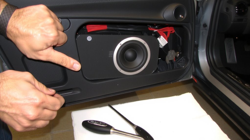 remove panels replace speakers