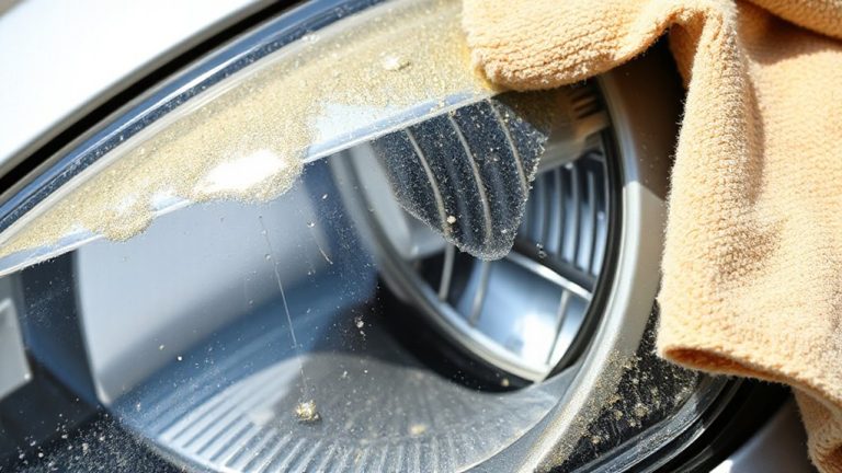 remove road film from headlights