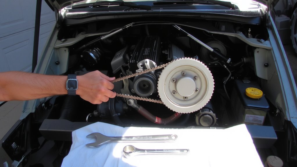 replace belt per manual