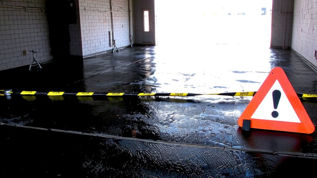 secure coated areas immediately