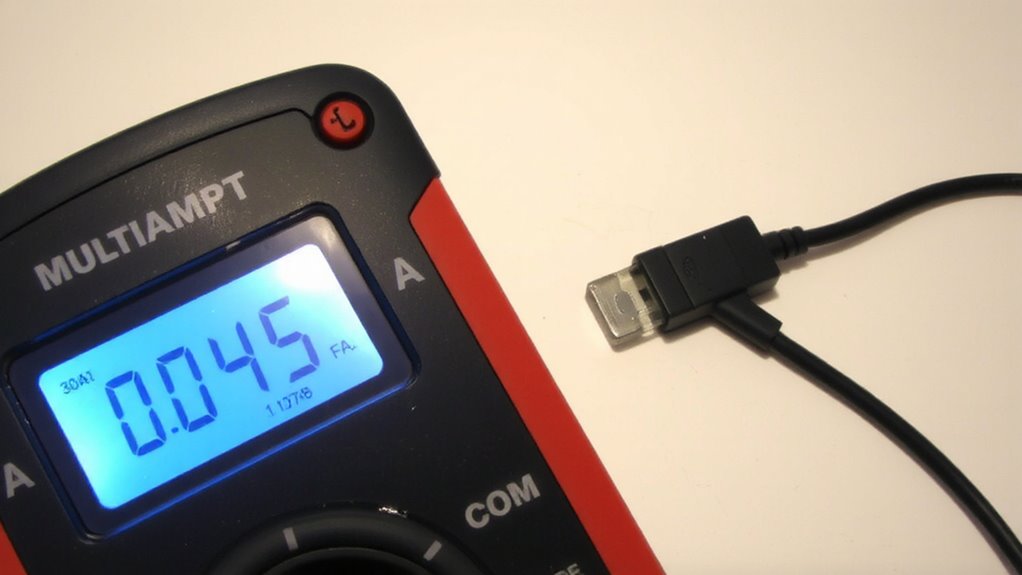 set multimeter for current
