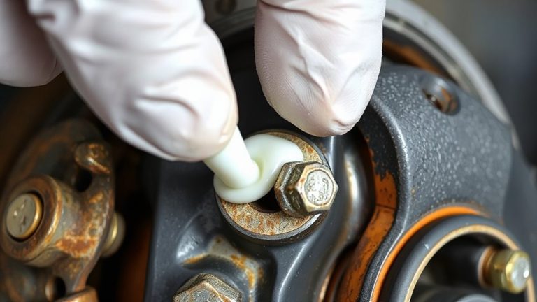 silicone paste prevents caliper bolt galling