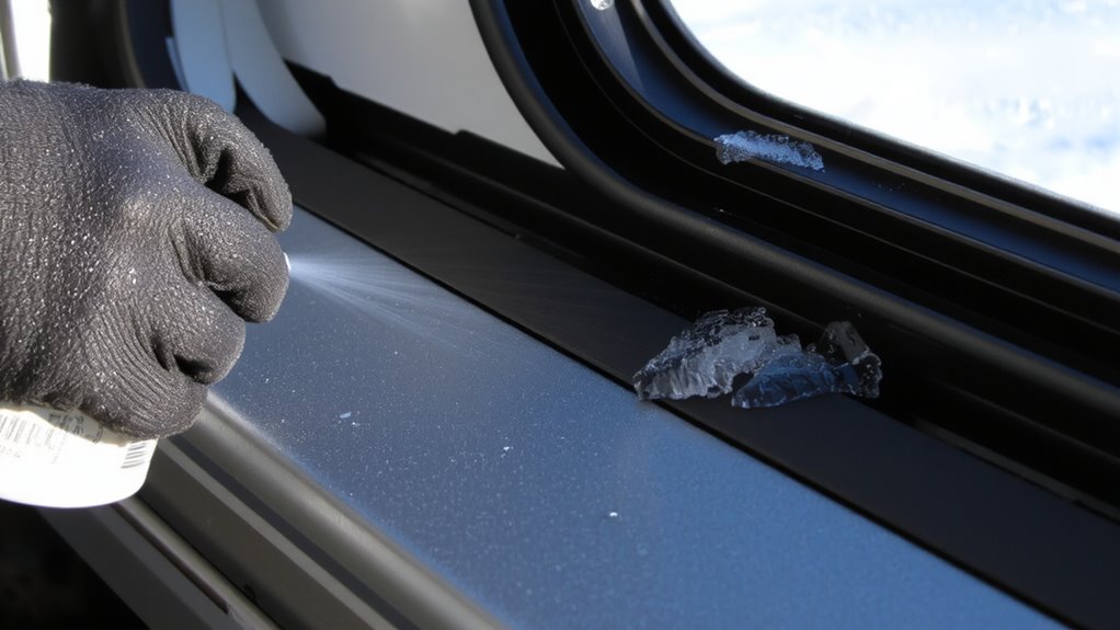 silicone spray prevents freeze damage