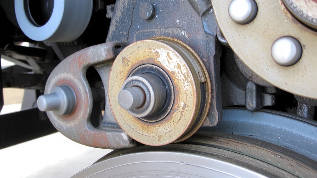 sticking caliper causes uneven wear