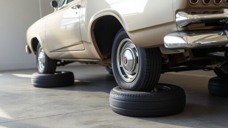 store car on tire savers