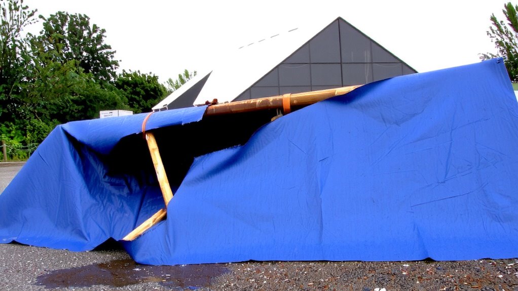 tarp fails under wind