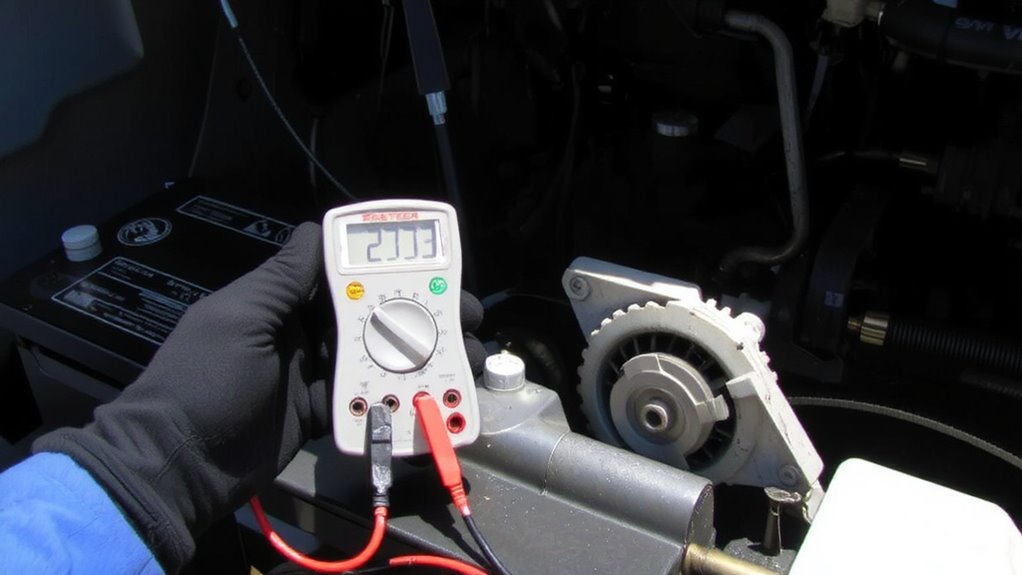 test alternator output voltage