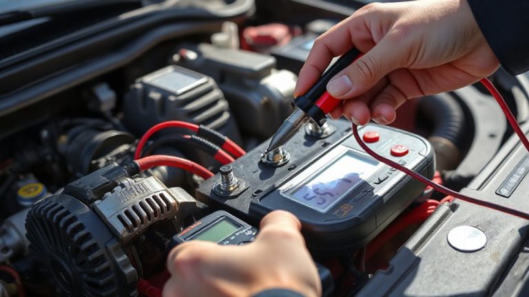 test battery and alternator voltage