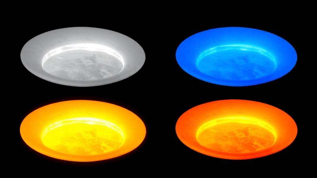 thermal conductivity and emissivity differences