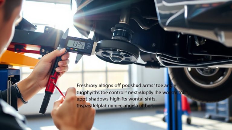 toe control arm bushing upgrade compliance measurement