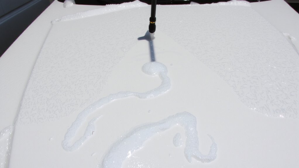 top to bottom foam application
