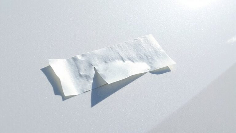transfer marks from adhesive residue