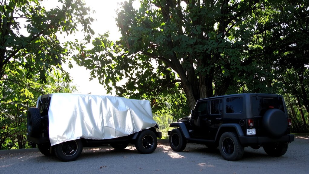 tree shade damages soft tops