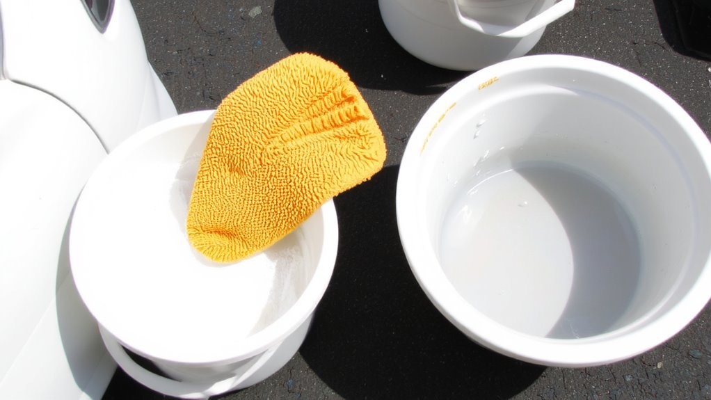 two bucket wash system setup