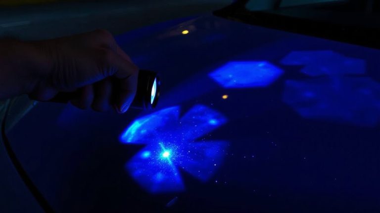 uv detection of wax residue
