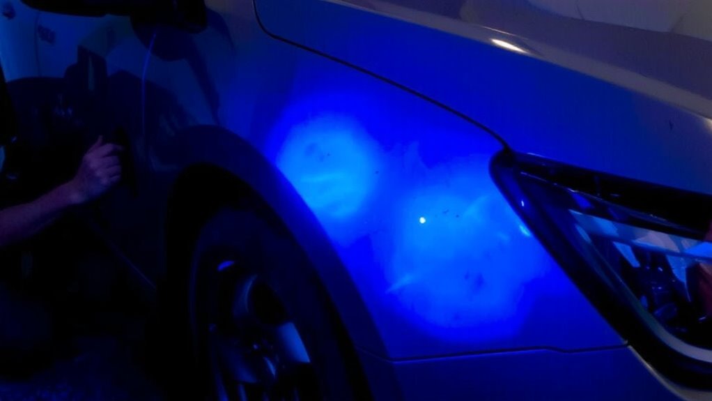 uv flashlight wax detection