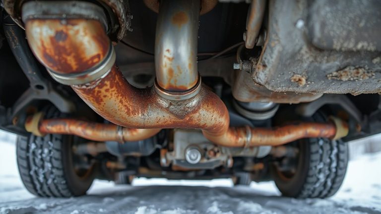 winter salt exhaust rust
